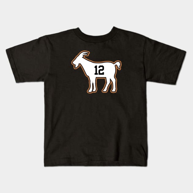 MEM GOAT - 12 - Teal Kids T-Shirt by KFig21